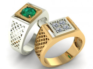 male signet with filigree 3D Baskı Modeli