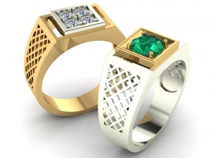 male signet with filigree 3D Baskı Modeli