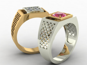 male signet with filigree 3D Baskı Modeli