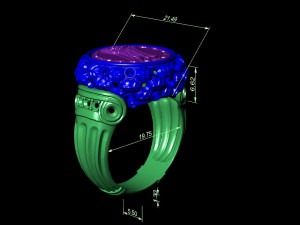 exclusive signet with a coin 3D Принт Модель