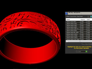 wedding ring with flowers 3D Print Model