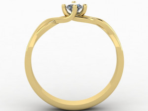 solitaire ring 35 mm gem Modèles 3D en vedette