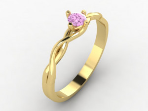 solitaire ring 35 mm gem Modèles 3D en vedette