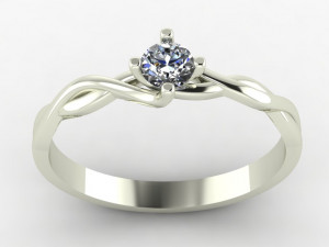 solitaire ring 35 mm gem Modèles 3D en vedette