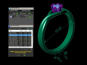 solitaire ring Modelo de Impressão 3D