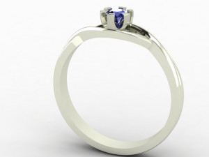solitaire ring Modelo de Impressão 3D
