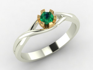 solitaire ring Modèles 3D en vedette