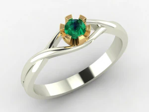 anello solitario Modello di stampa 3D