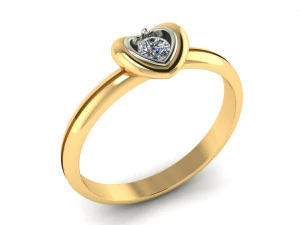 하트 링 3D 프린트 모델