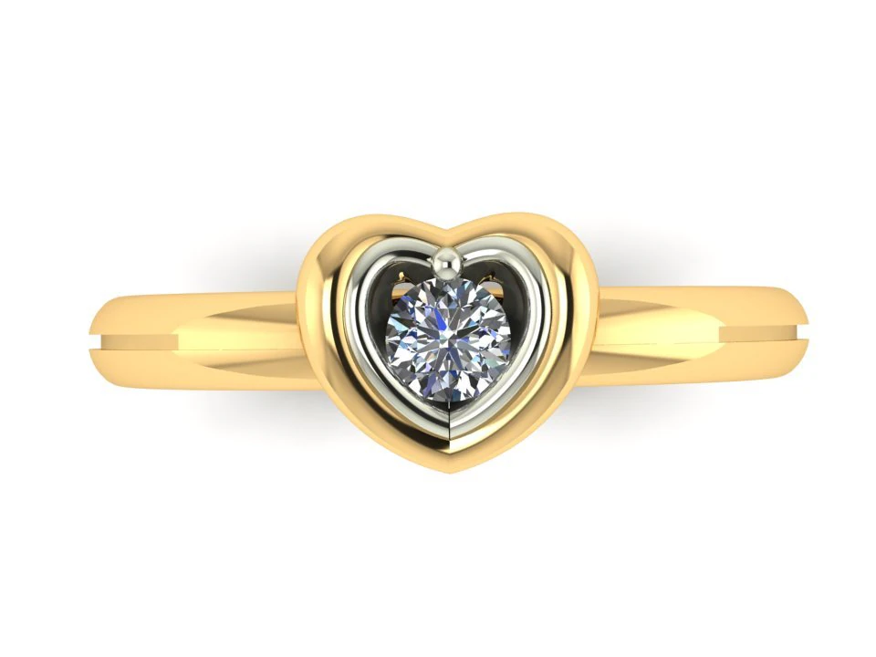 하트 링 3D 프린트 모델 .c4d .max .obj .3ds .fbx .stl .blend 