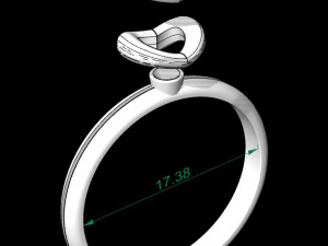 하트 링 3D 프린트 모델