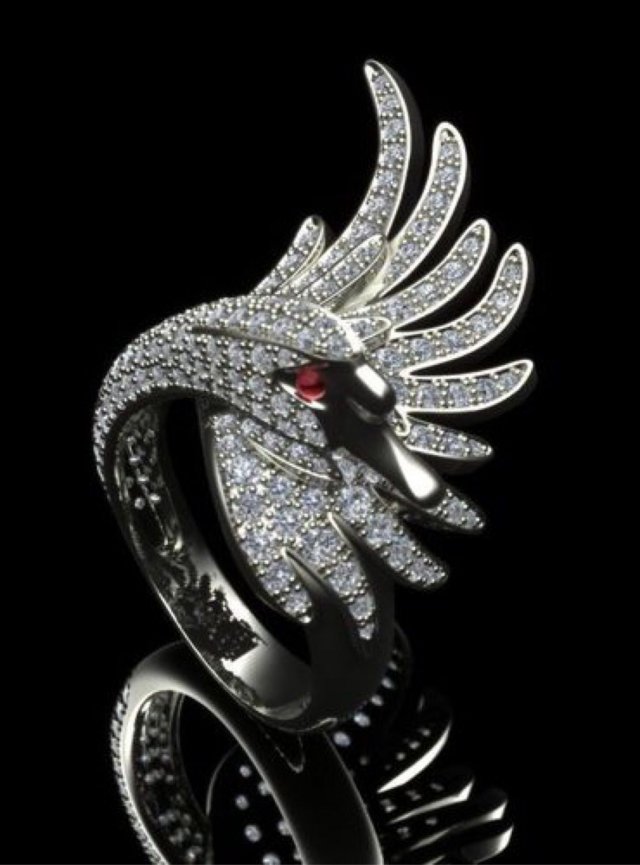 exclusive ring swan 3D Print Model .c4d .max .obj .3ds .fbx .stl .blend 