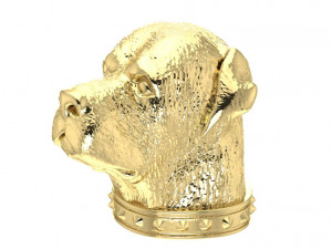 rottweiler head with collar 3Dプリントモデル