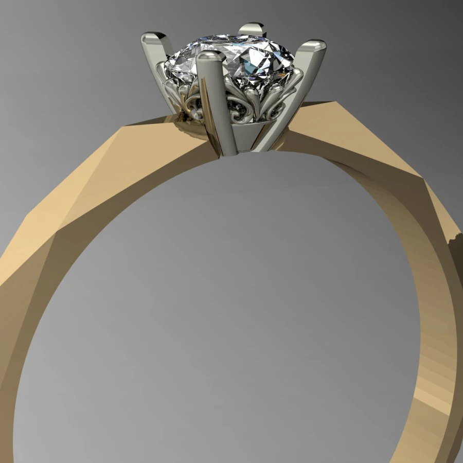 engagement ring 3D Print Model .c4d .max .obj .3ds .fbx .stl .blend 