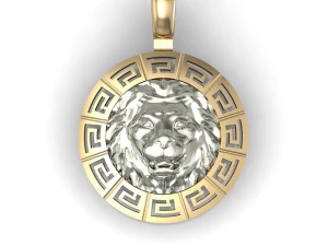 pendant with lion 3D Print Model