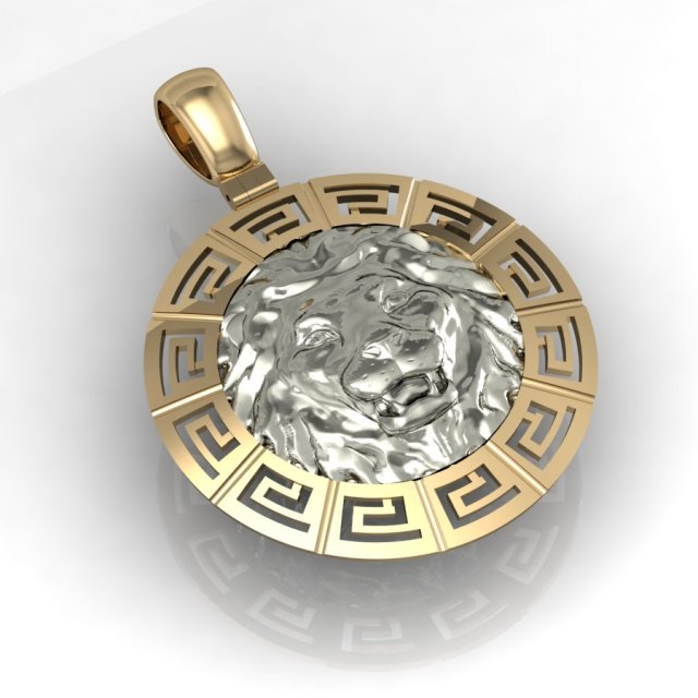 pendant with lion Model do druku 3D .c4d .max .obj .3ds .fbx .stl .blend