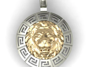pendant with lion 3D Print Model
