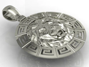 pendant with lion 3D Print Model
