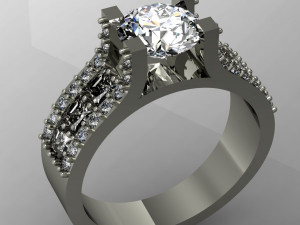 engagement ring 3D 打印模型