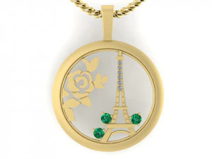pendant i love paris 3D Print Model
