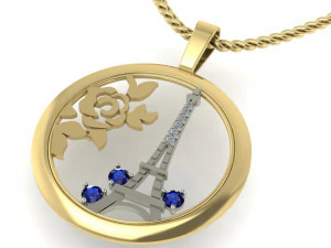 pendant i love paris 3D Print Model