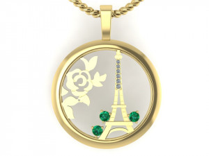 pendant i love paris 3D Baskı Modeli