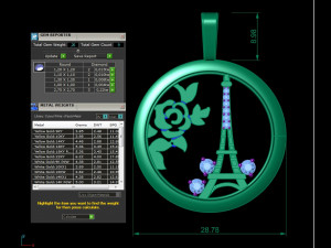 pendant i love paris 3D Baskı Modeli