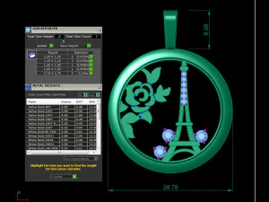 pendant i love paris 3D Print Model