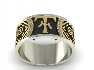 wedding ring with pattern 3D 打印模型