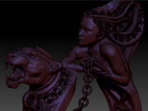 ring girl with panther Modelo de Impressão 3D