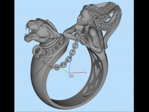 ring girl with panther Modelo de Impressão 3D