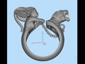 ring girl with panther Modelo de Impressão 3D