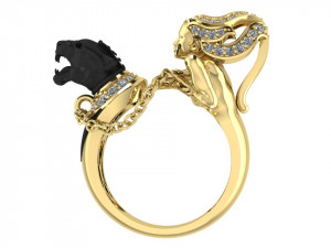 ring girl with panther Modelo de Impressão 3D