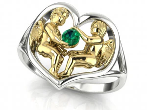 ring two angels 3D Print Model