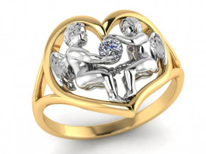 ring two angels 3D Print Model