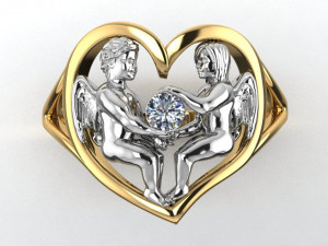 ring two angels 3D प्रिंट मॉडल