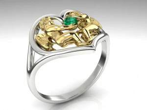 ring two angels 3D Print Model
