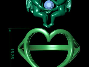 ring two angels 3D Print Model