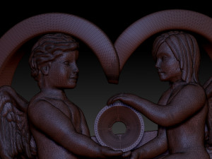 ring two angels 3Dプリントモデル