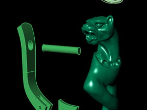 panther earrings 3D Print Model