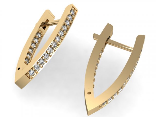 beautiful earring shining 3D Baskı Modeli .c4d .max .obj .3ds .fbx .stl .blend 