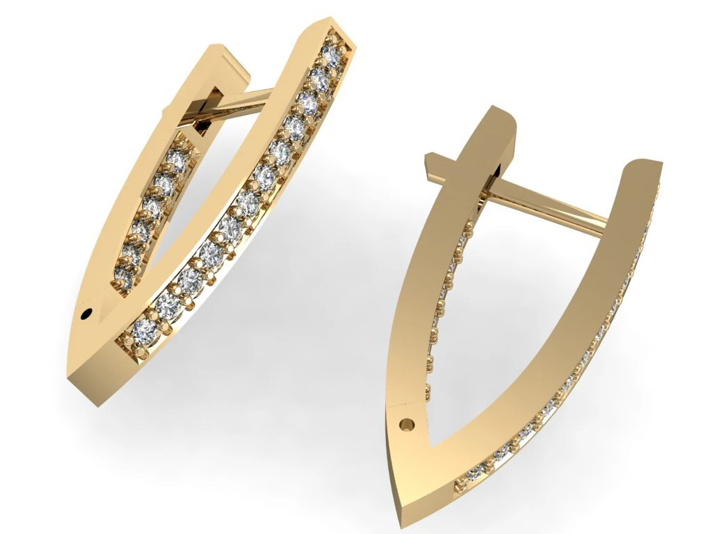 beautiful earring shining 3D Print Model .c4d .max .obj .3ds .fbx .stl .blend