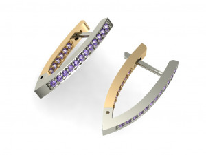 beautiful earring shining 3D Baskı Modeli