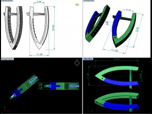 beautiful earring shining 3D Print Model