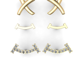 stud earrings Model Cetak 3D