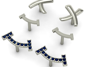 stud earrings Model Cetak 3D