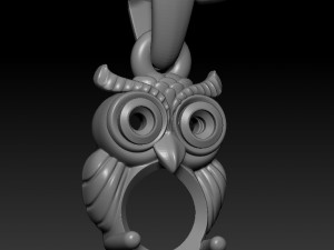 fashion pendant owl with gems 3Dプリントモデル