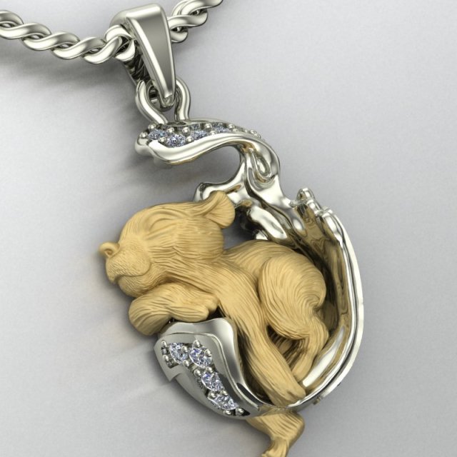 pendant little tiger cub sleeping 3Dプリントモデル .c4d .max .obj .3ds .fbx .stl .blend 