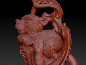pendant little tiger cub sleeping 3Dプリントモデル