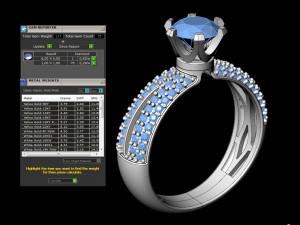 engagement ringthree variants with different gems 3D प्रिंट मॉडल